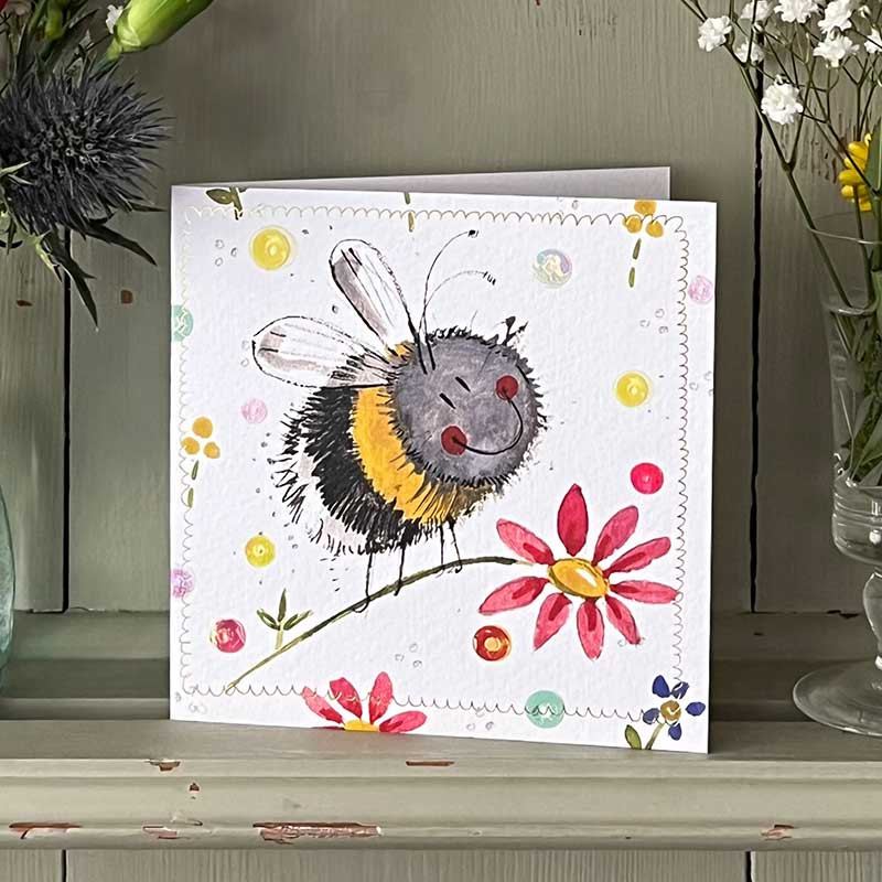 Bee And Pink Daisy