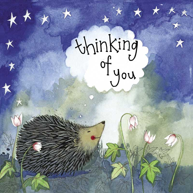 Starlight Hedgehog Thinking Of You Foil Card
