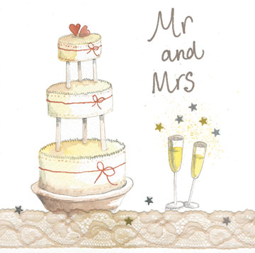 Mr And Mrs Wedding Card