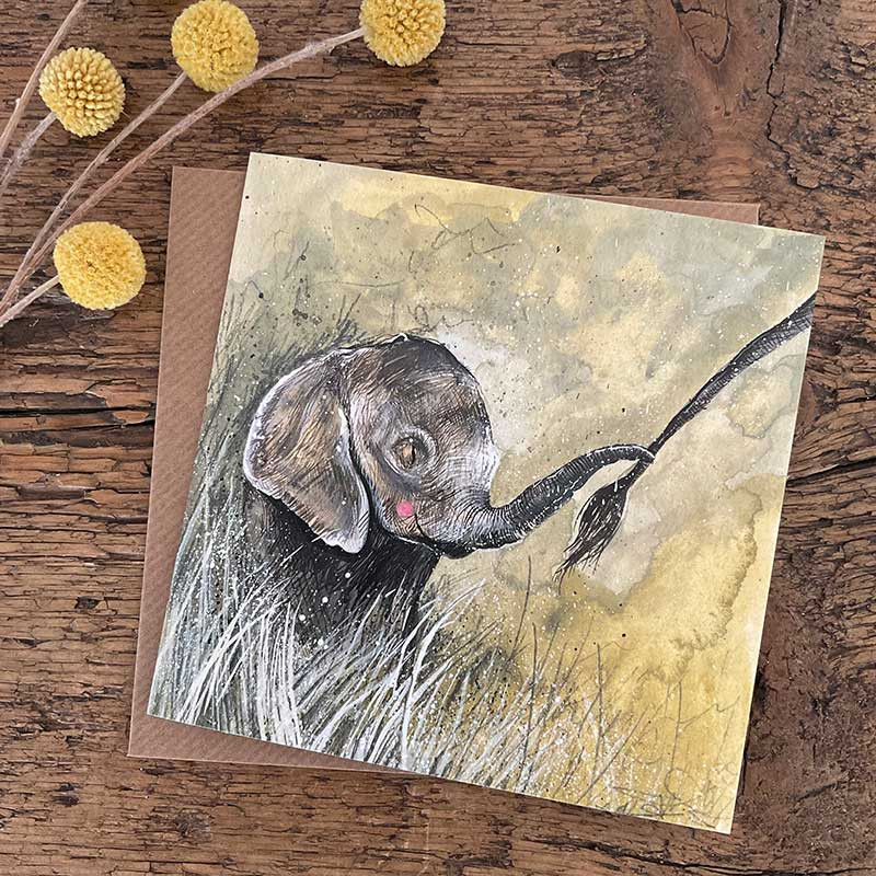 Baby Elephant Blank Card
