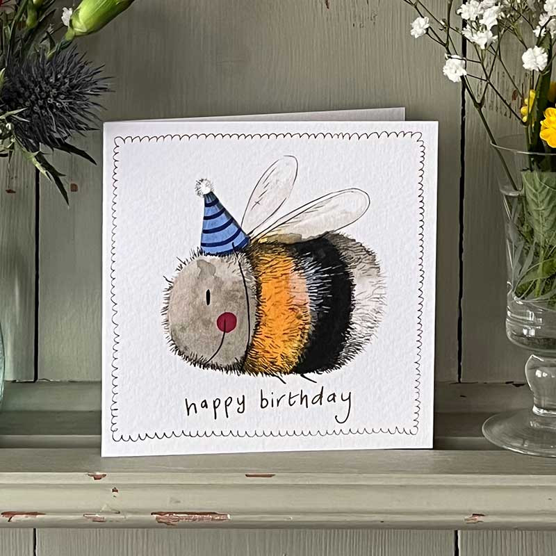 Bee And Blue Party Hat