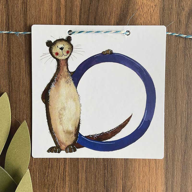 O Otter Alphabet Tile