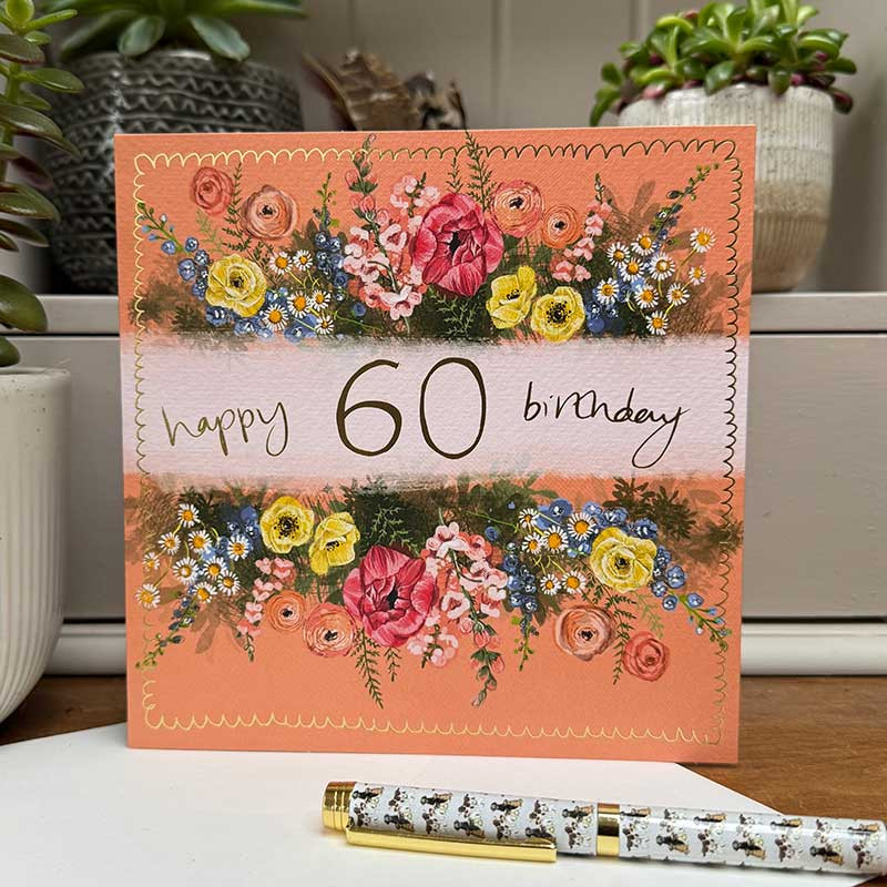 60Th Birthday Large Sparkle Card
