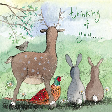 Woodland Animals Thinking Of You Card