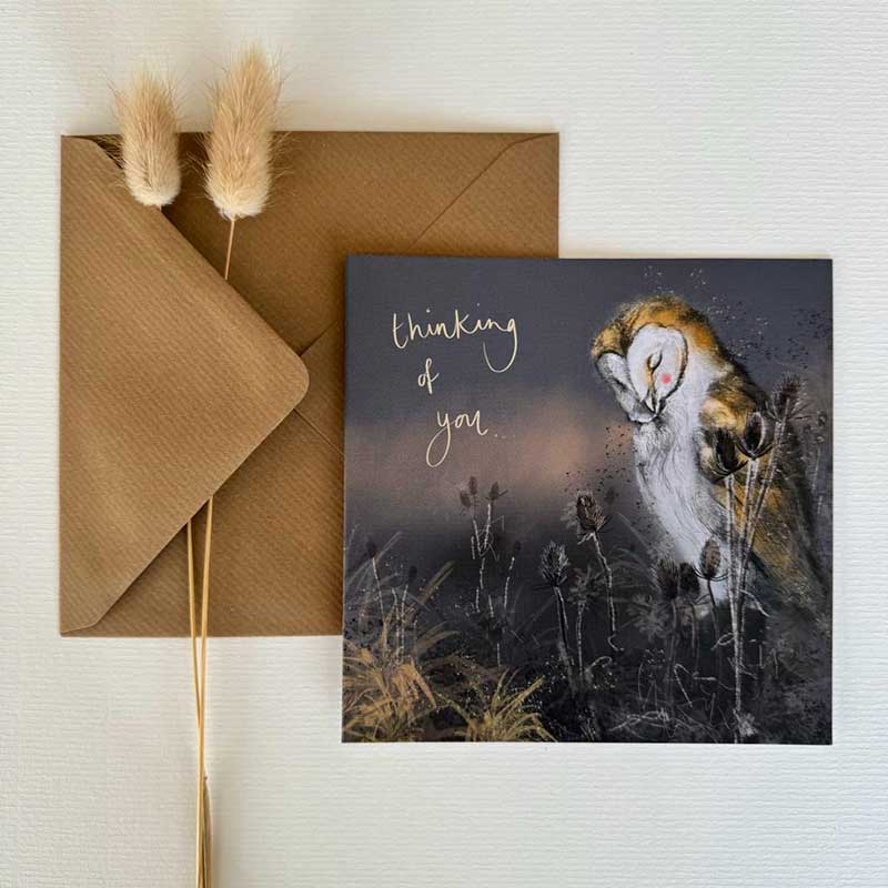 Barn Owl Thinking Of You Card