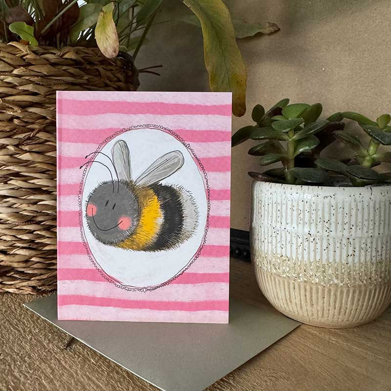 Bee And Stripes Blank Card