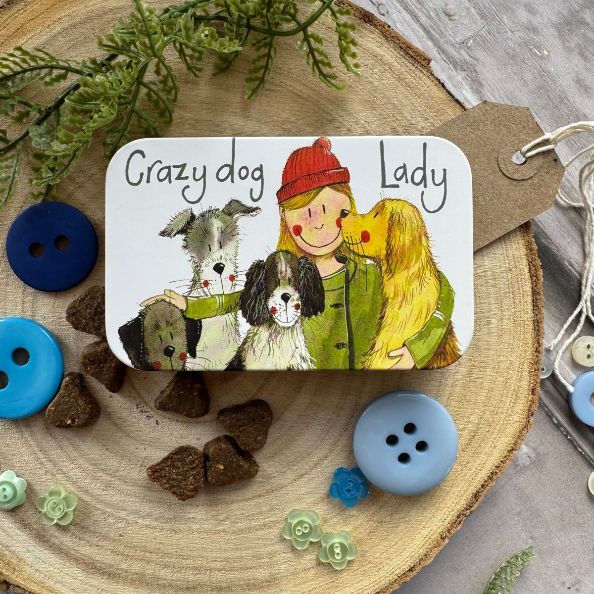 Crazy Dog Lady Small Rectangular Tin