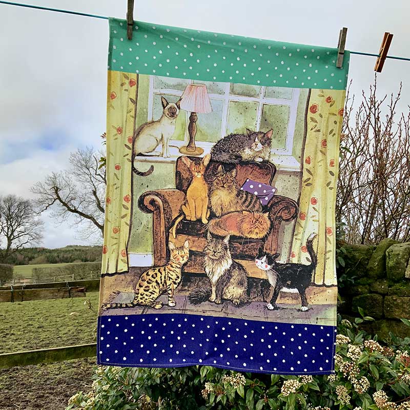 Cat House Tea Towels