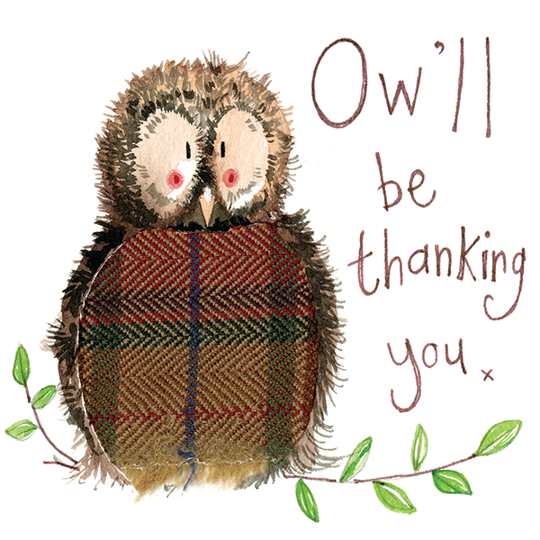 Owl Thank You Card