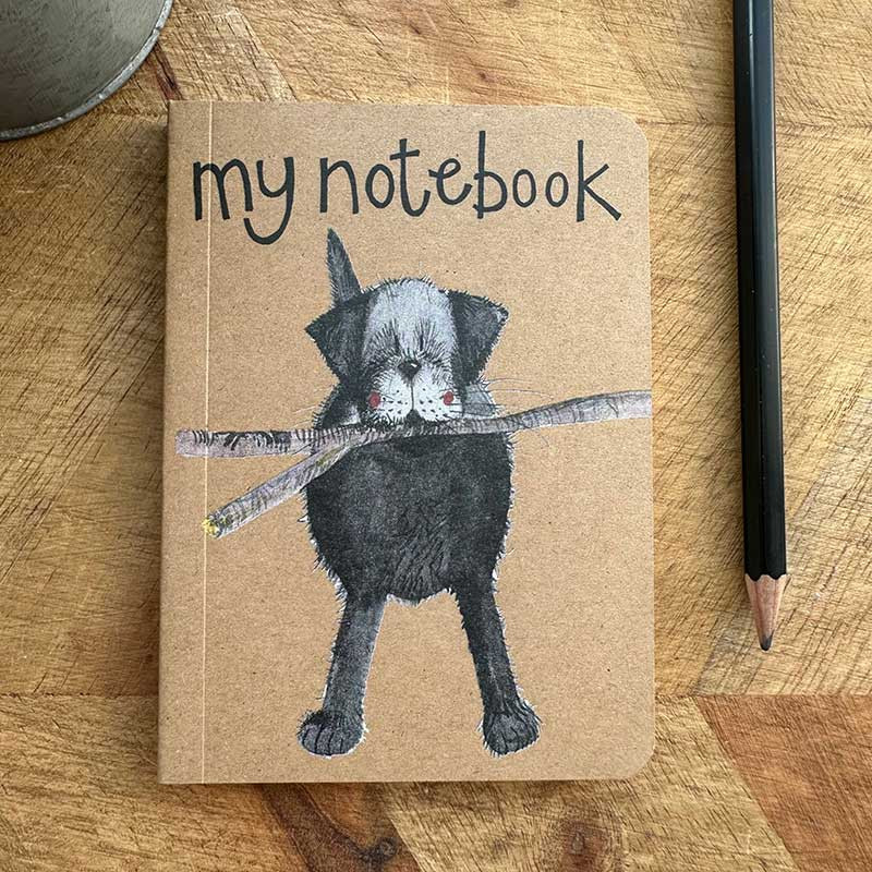 Black Lab Small Kraft Notebook