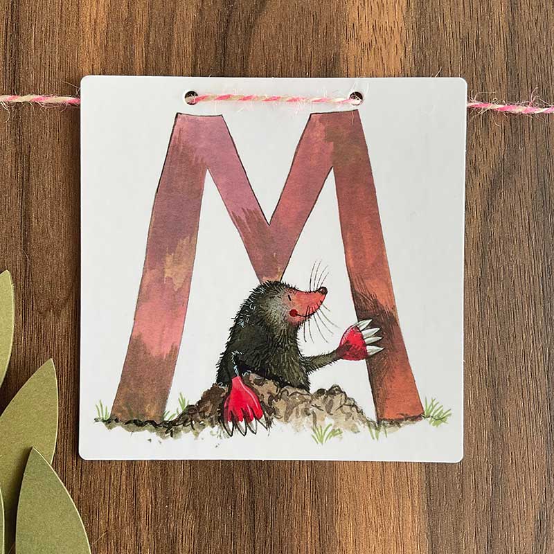 M Mole Alphabet Tile