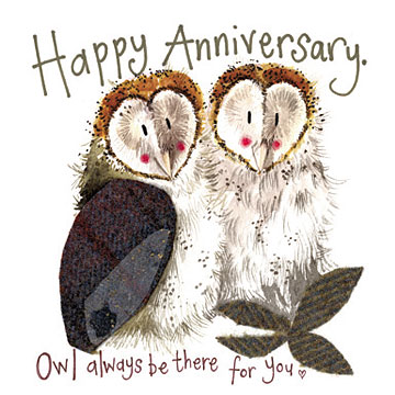 Owl Anniversary Card
