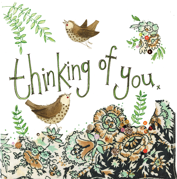 Thrushes Thinking Of You Card
