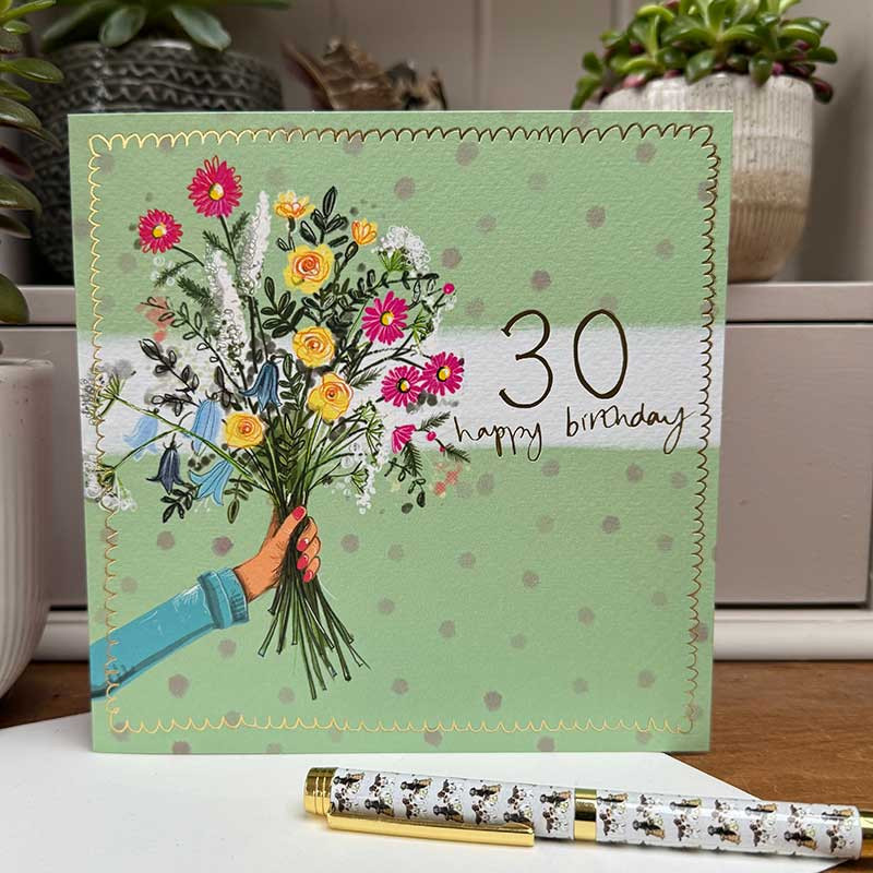 30Th Birthday Large Sparkle Card