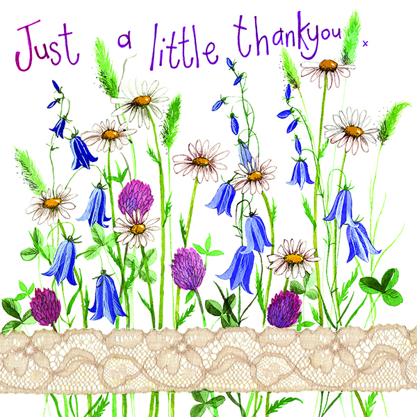 Country Flowers Thank You Card