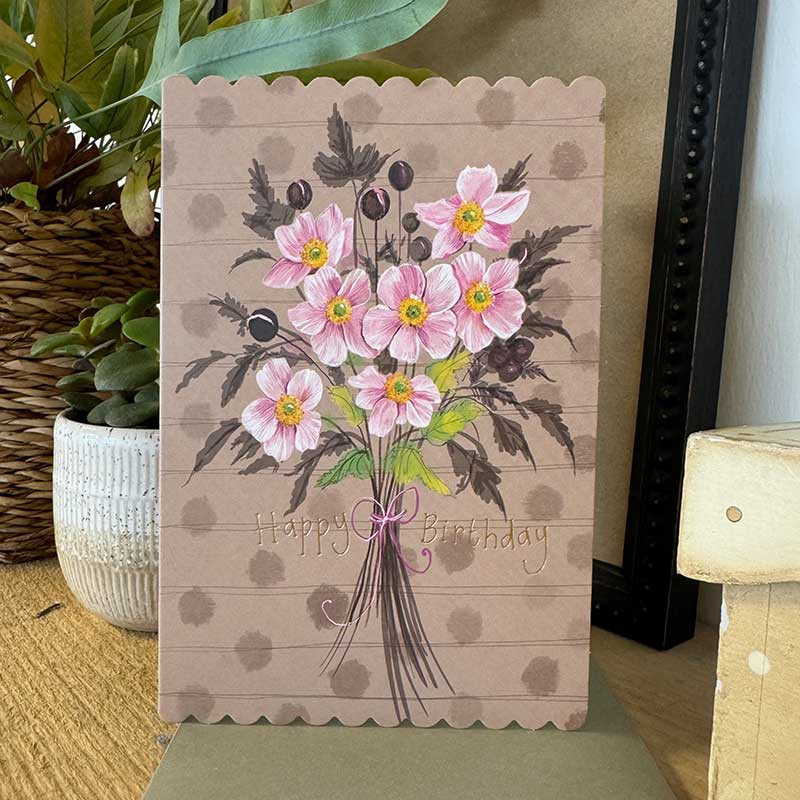 Bunch Of Flowers Birthday Card