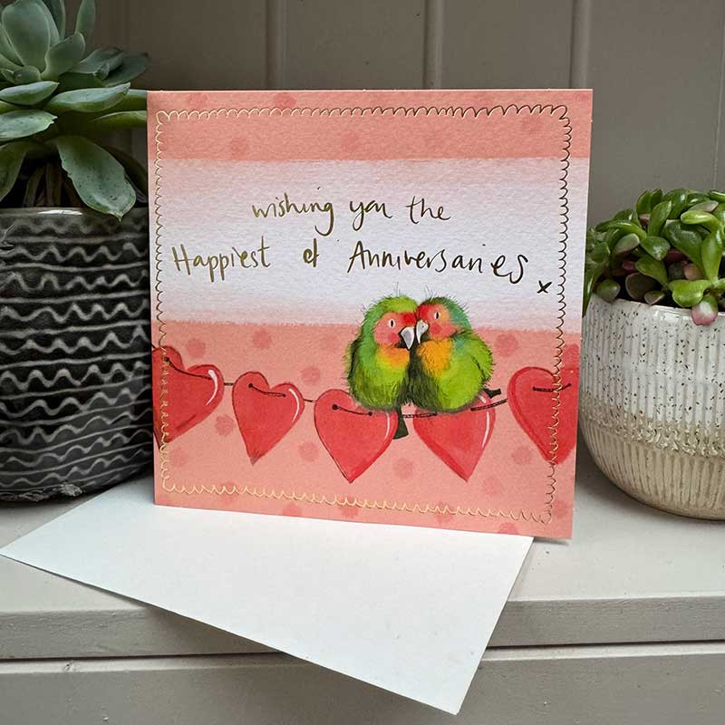 Anniversary Lovebirds Little Sparkle Card