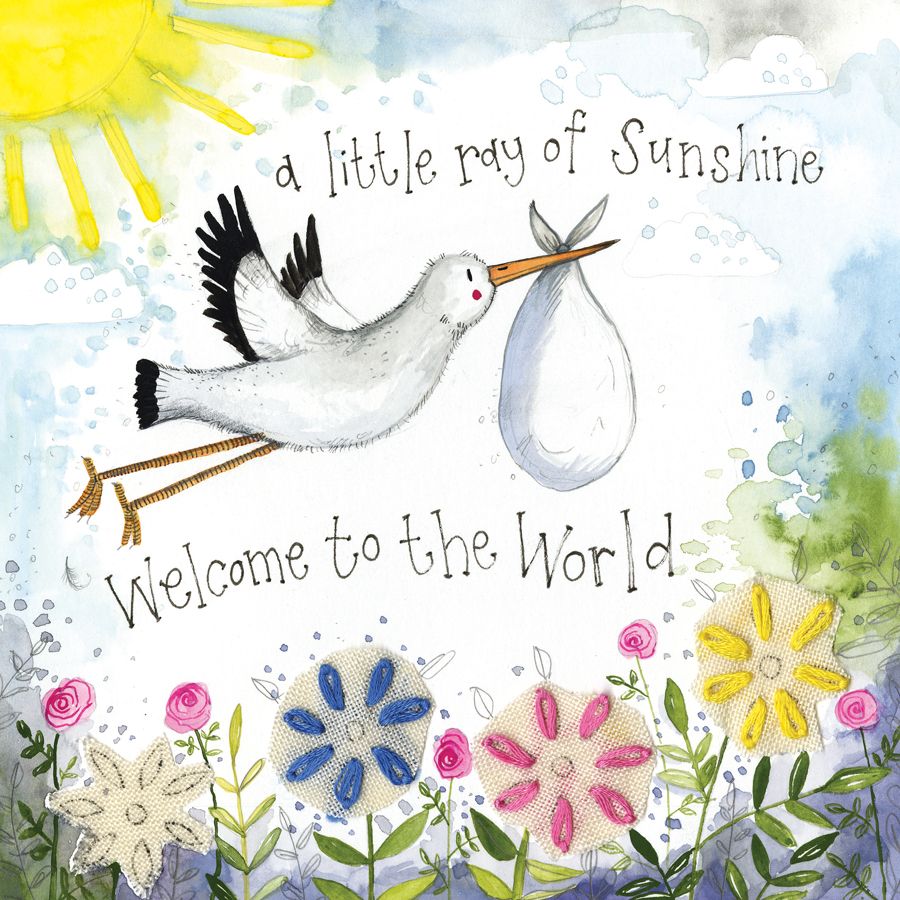 Little Ray Of Sunshine New Baby Foil Card