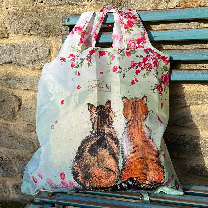 Cats And Blossom Reusable Shopping Bag