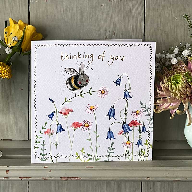 Bee Thinking Of You Sparkle Card