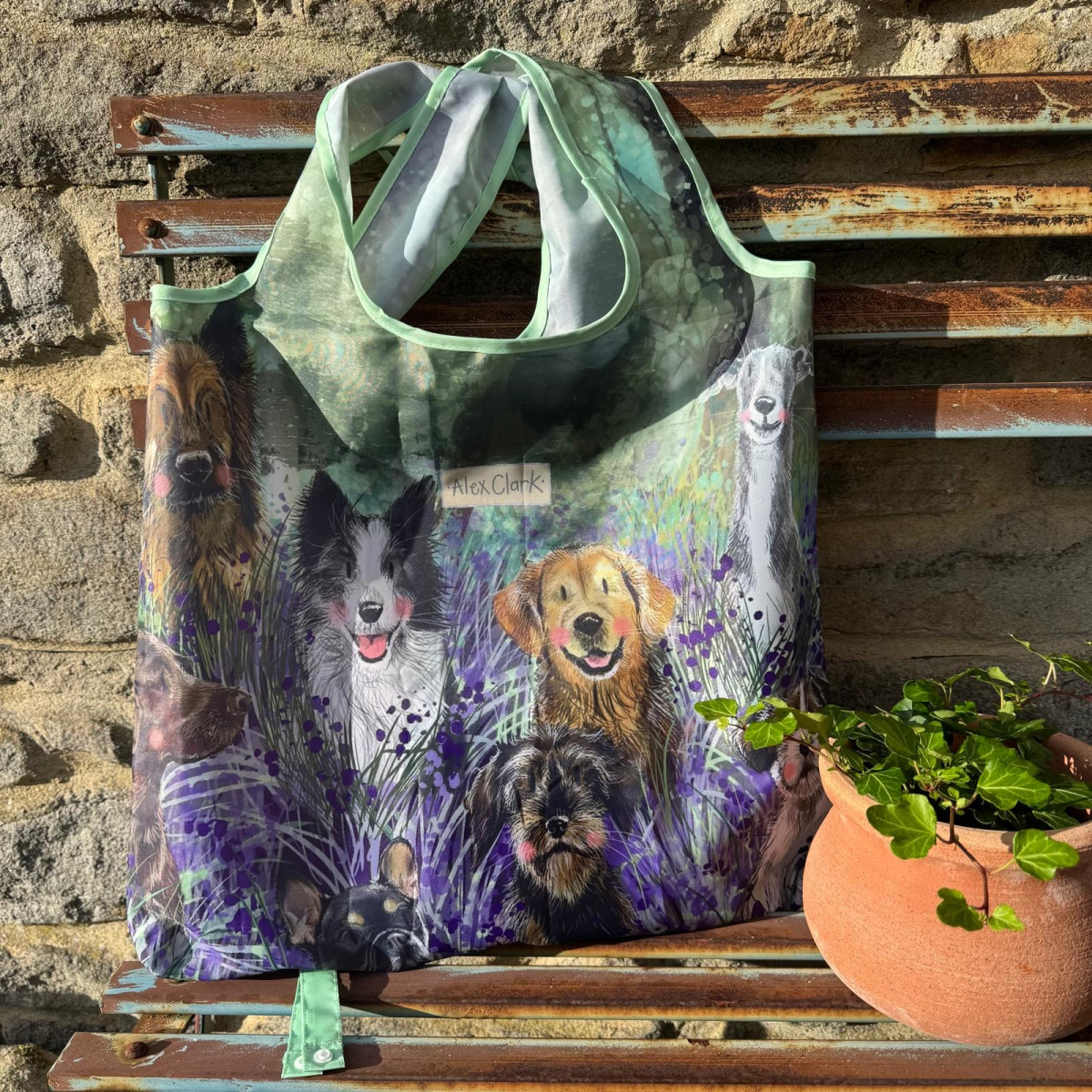 Dogs & Bluebells Reusable Shopping Bag
