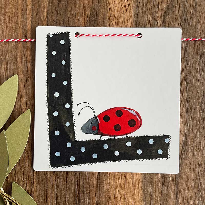 L Ladybird Alphabet Tile