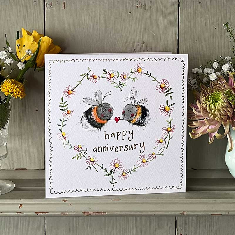 Bee Anniversary Sparkle Card