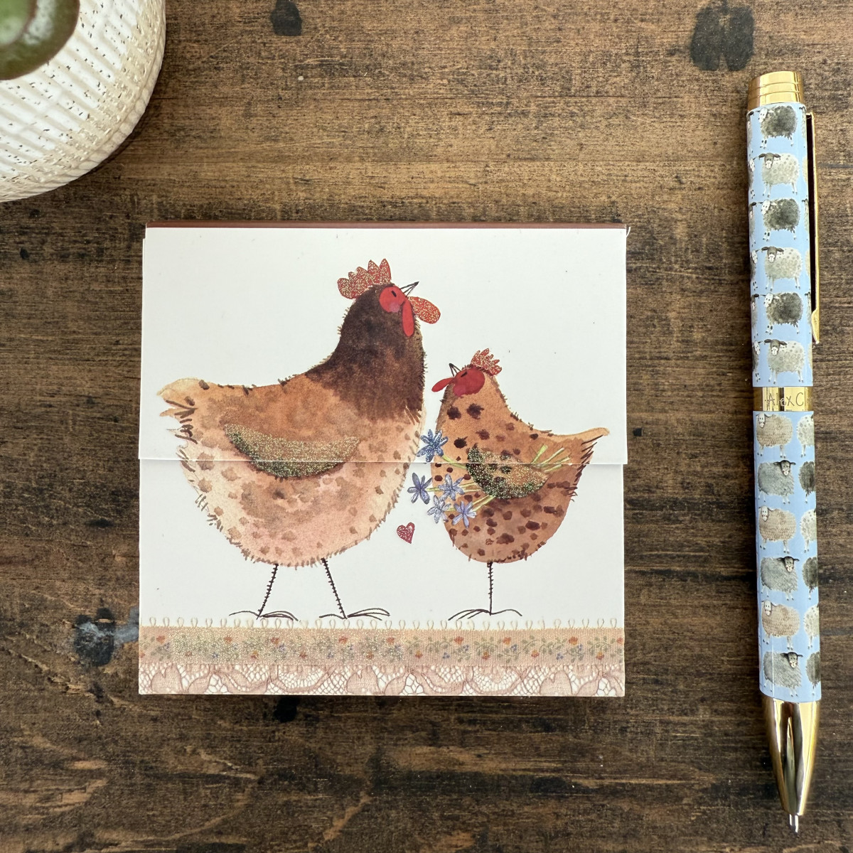 Chickens Mini Magnetic Notepad