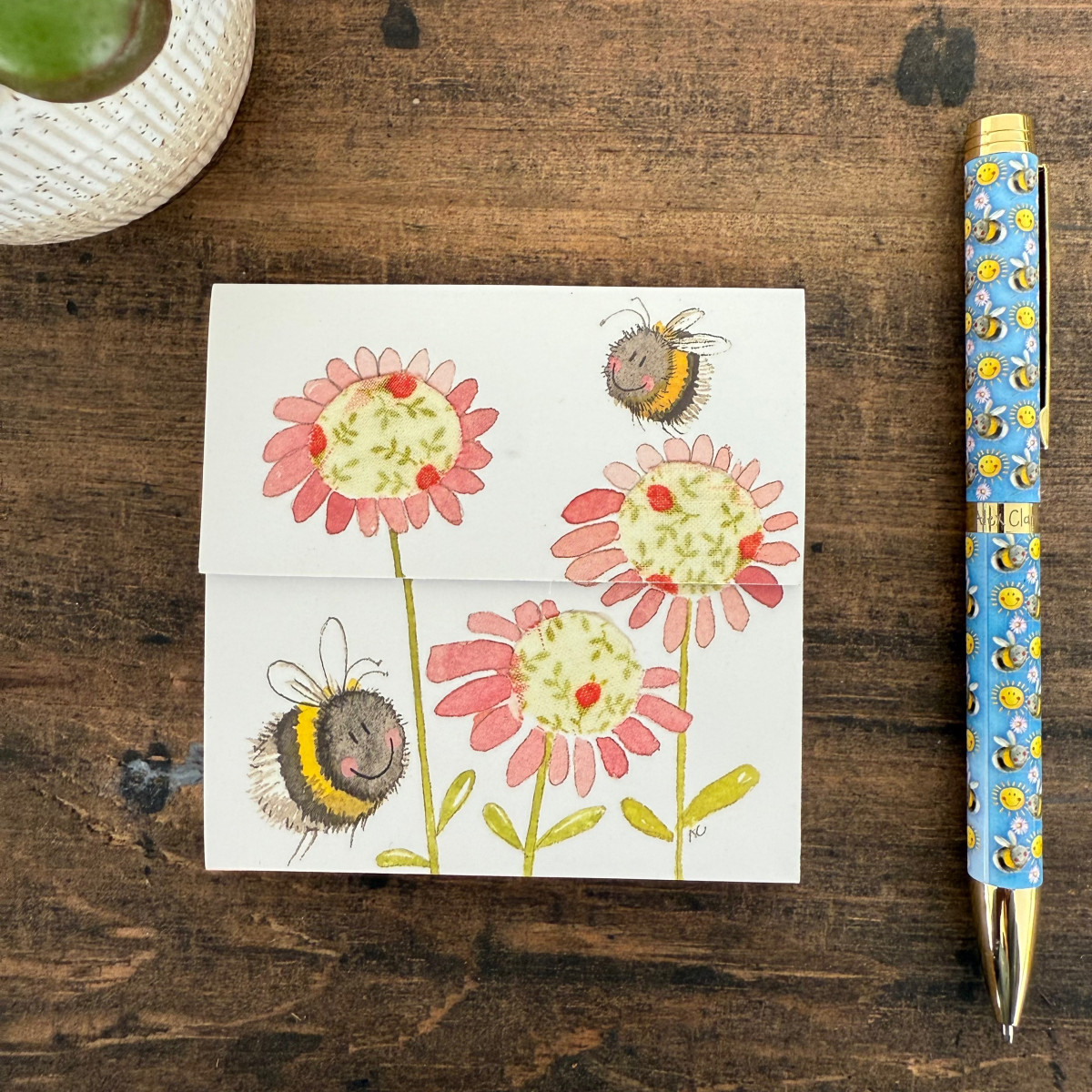 Bee & Flower Mini Magnetic Notepad