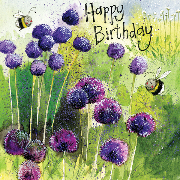 Alliums Birthday Card