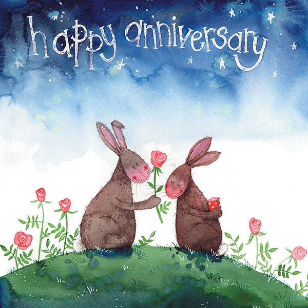 Anniversary Rabbitts Card