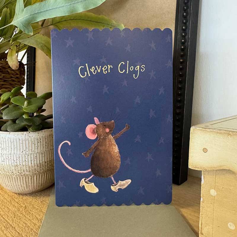 Clever Clogs Congratulations Card