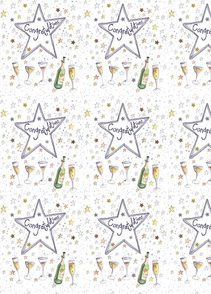 Congratulations Folded Giftwrap