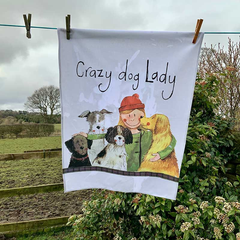 Crazy Dog Lady Tea Towels