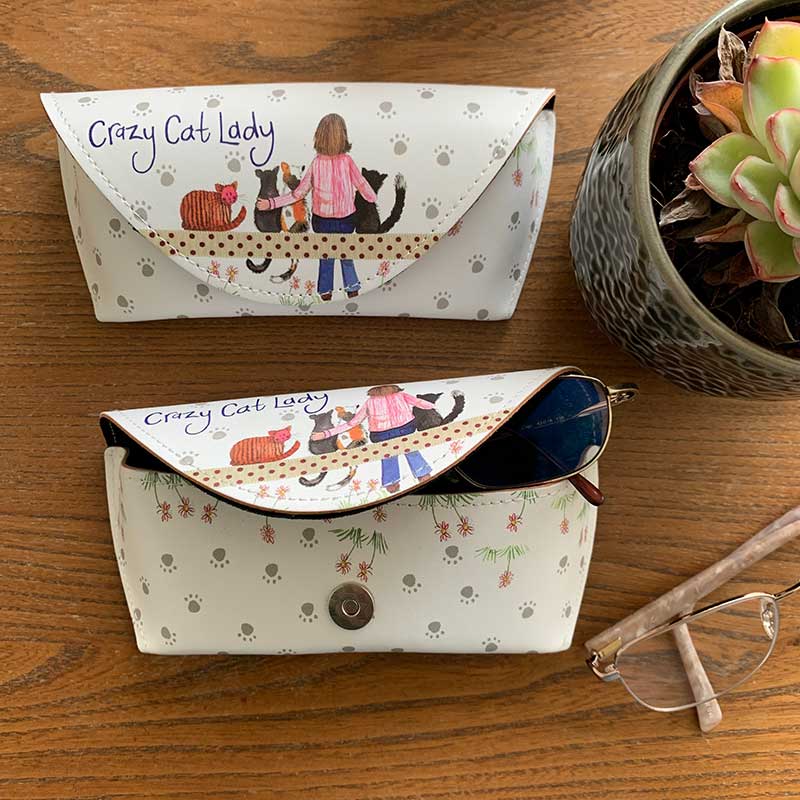 Crazy Cat Lady Glasses Case