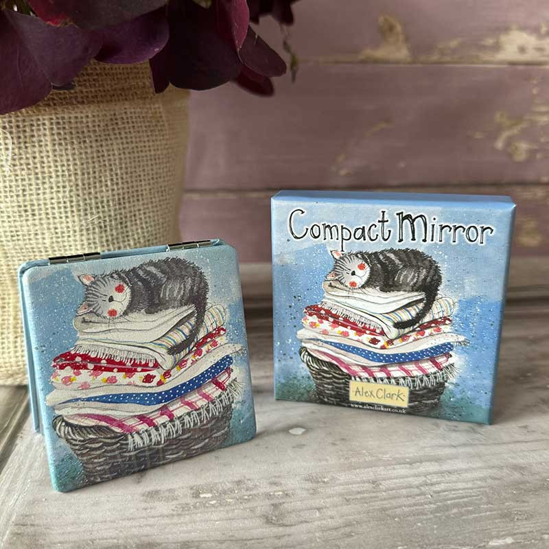 Laundry Basket Compact Mirror