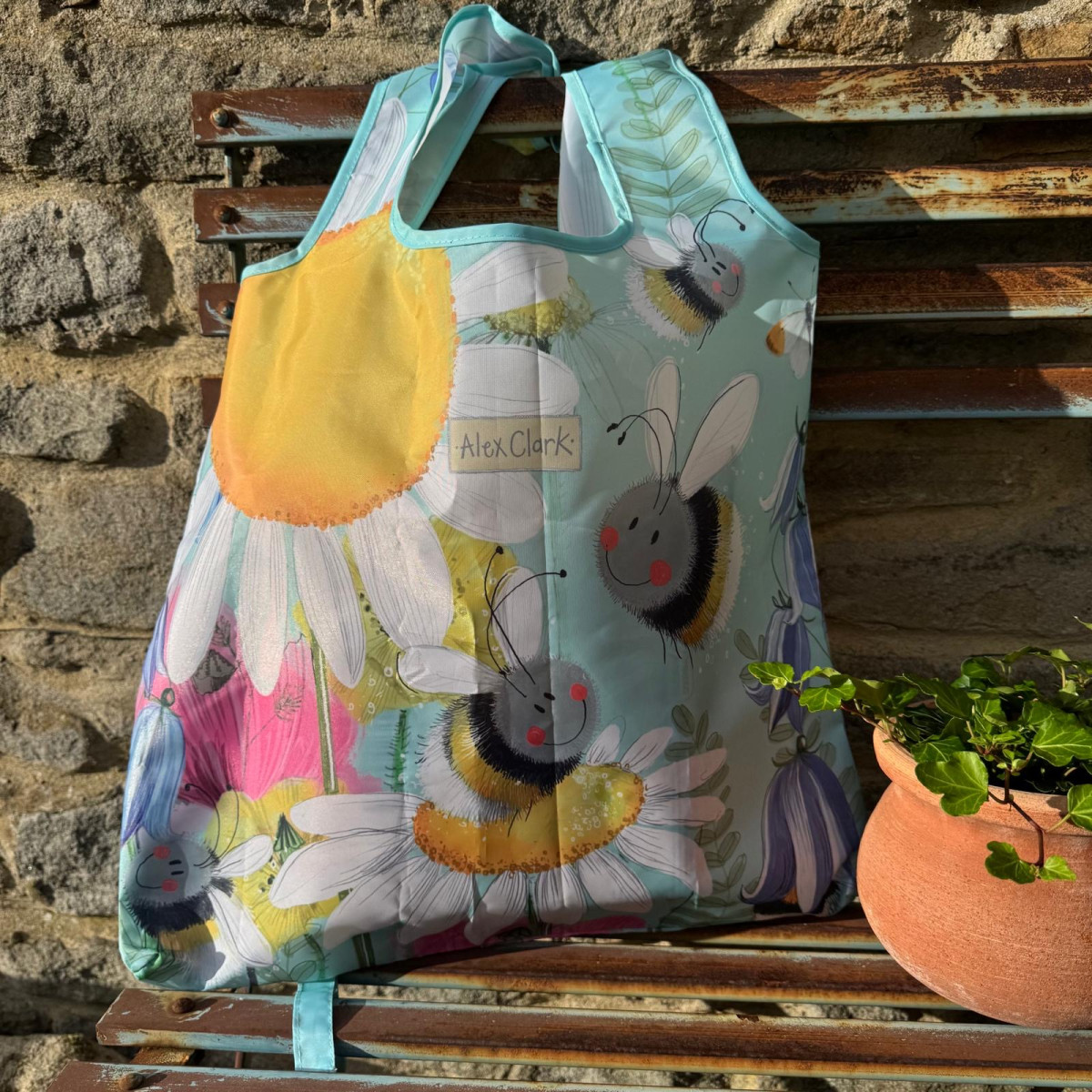 Sunny Bees Reusable Shopping Bag