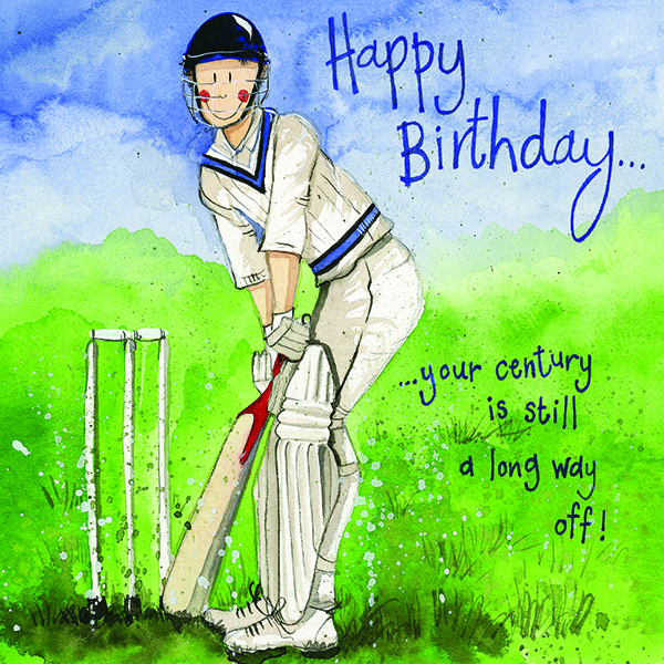 At The Crease Birthday Card