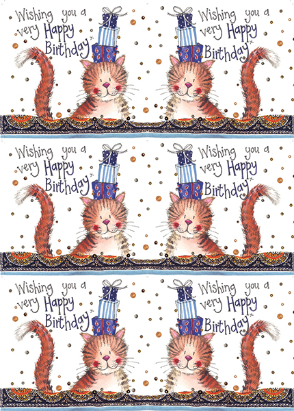 Birthday Cat Gift Wrap