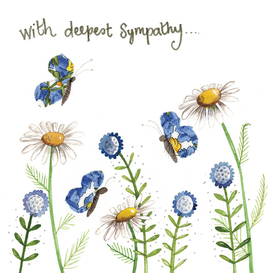 Sympathy Daisies Sparkle Card