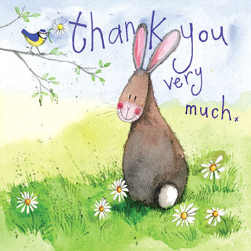 Rabbit Thank You Card