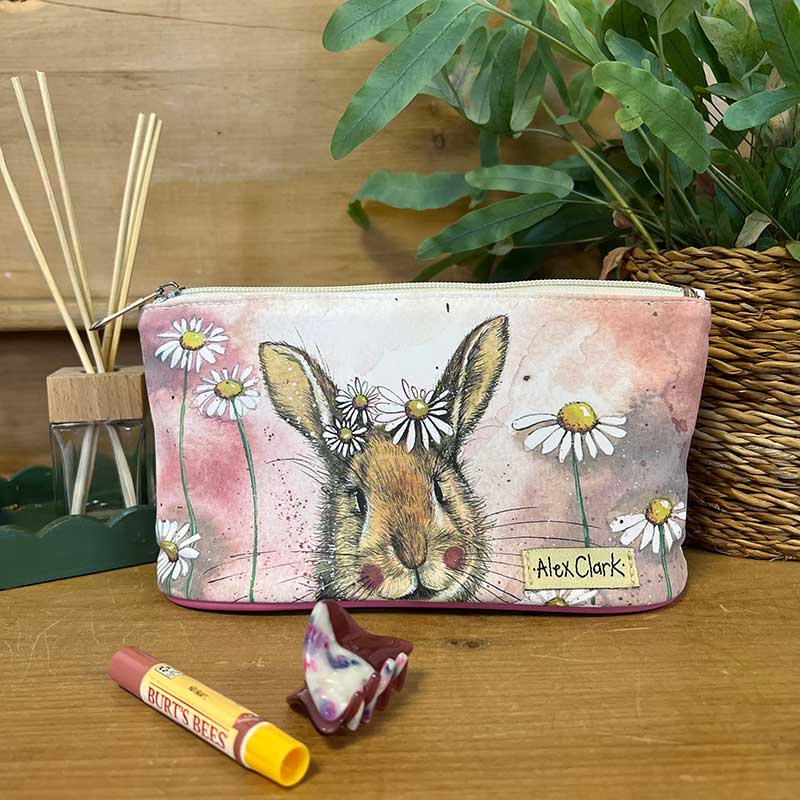 Rabbits And Daisies Makeup Bag