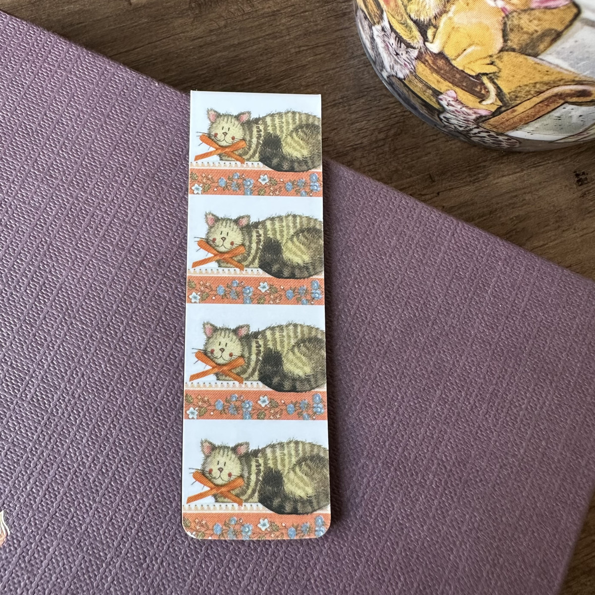 Cat And Bow Bookmark