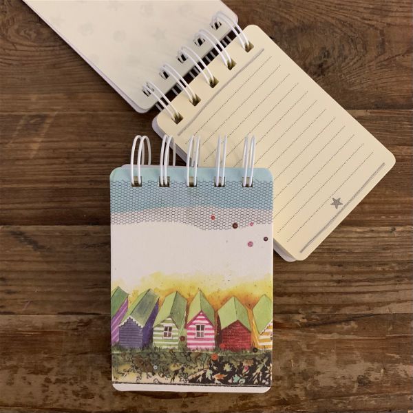 Beach Huts Small Spiral Notepads