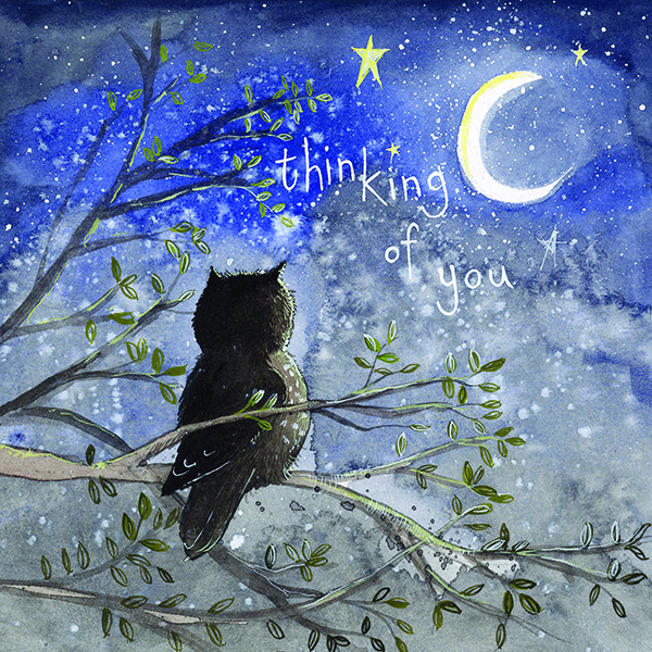 Crescent Moon Thinking Of You Card