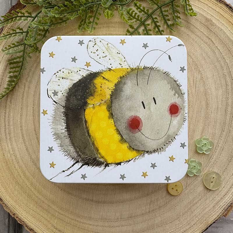 Bee Medium Square Tin