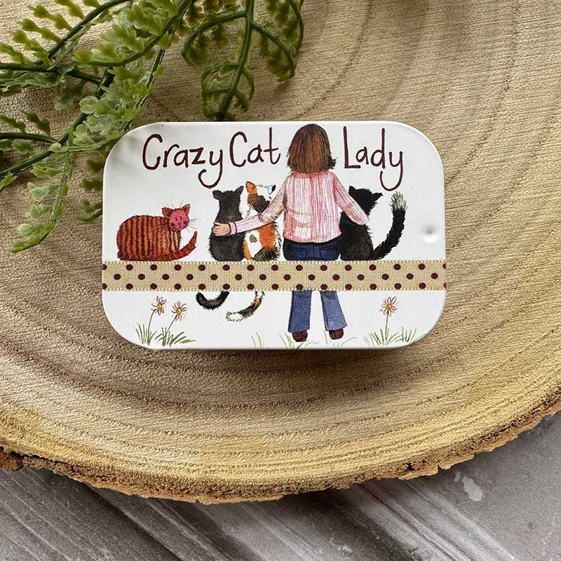Crazy Cat Lady Sliding Little Tin
