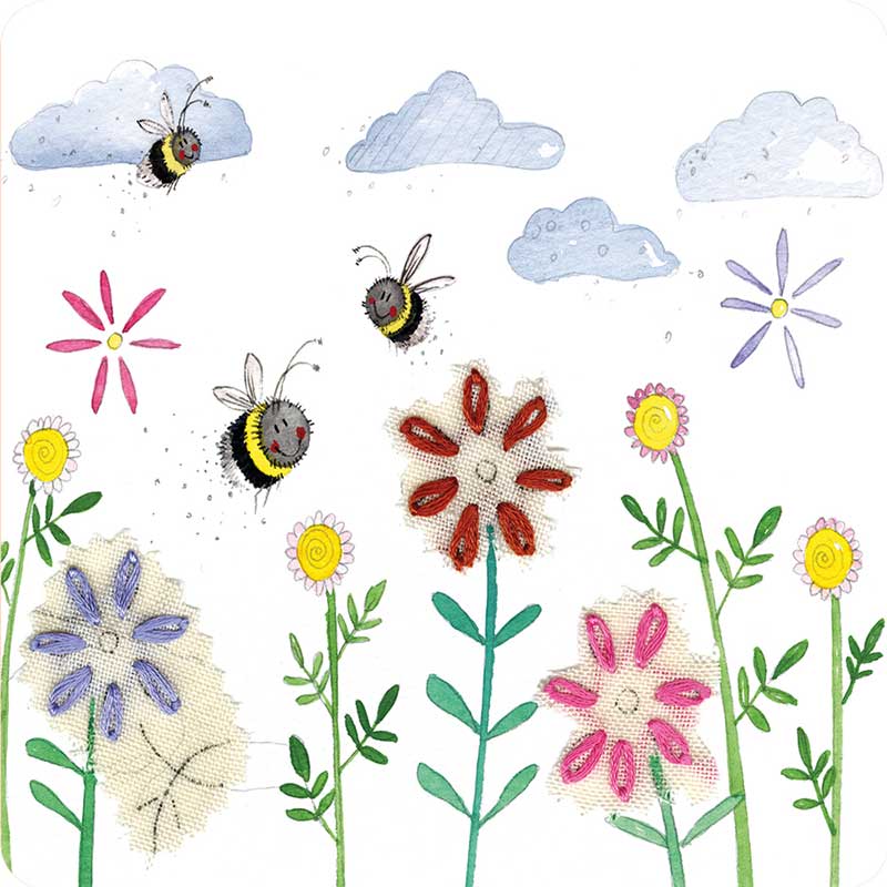 Bees And Flowers Coaster