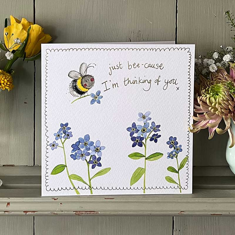 Bee Thinking Of You Sparkle Card