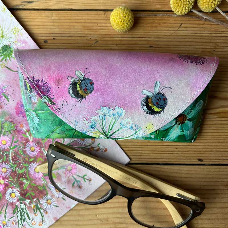 Bees In Summer Glasses Case